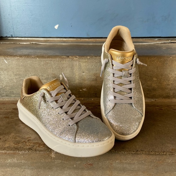 Skechers Shoes - Skechers x Jane Treacy Glittering Silver/Gold Sneakers